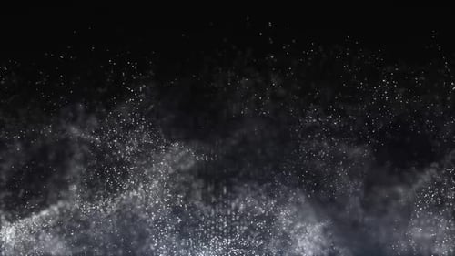 Abstract Floating Digital Particles Wave Background