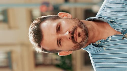 Stylish Man in City Setting Close Up Portrait