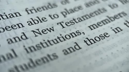 Seiten der Bibel, Zeitraffer