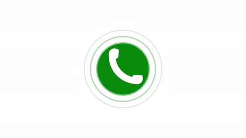 Minimalist Ringing Phone Call Icon Animation