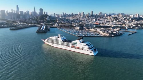 Cruise Ship at San Francisco in California United States.