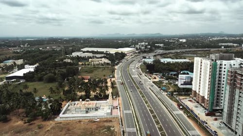 Aerial View Of Bengaluru City, Karnataka 4 K