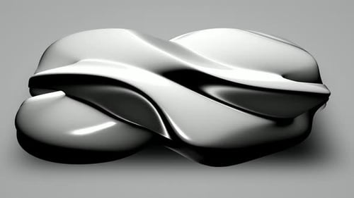 Elegant Abstract Chrome Morphing Wave Seamless Motion Graphic