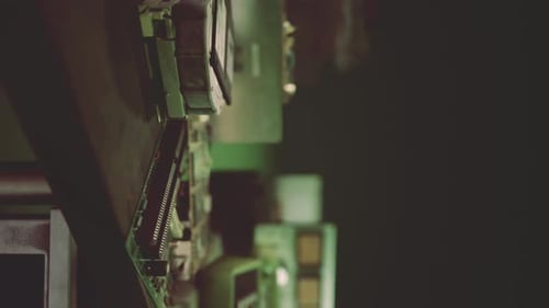 Vertical Format of Vintage Shot of Obsolete Technology