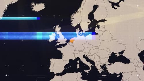 Glitch World Map Country Highlight Transition