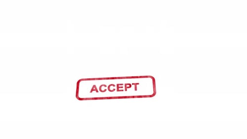 Stamp seal accept text animation