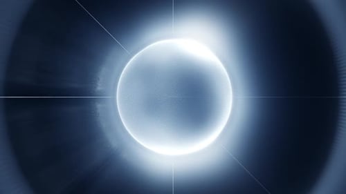 Techno Blue Particles Background Loop