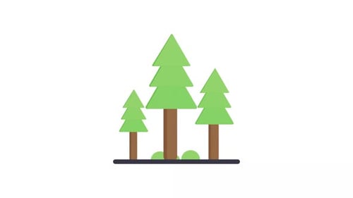 Pine Tree Element Alpha Animation