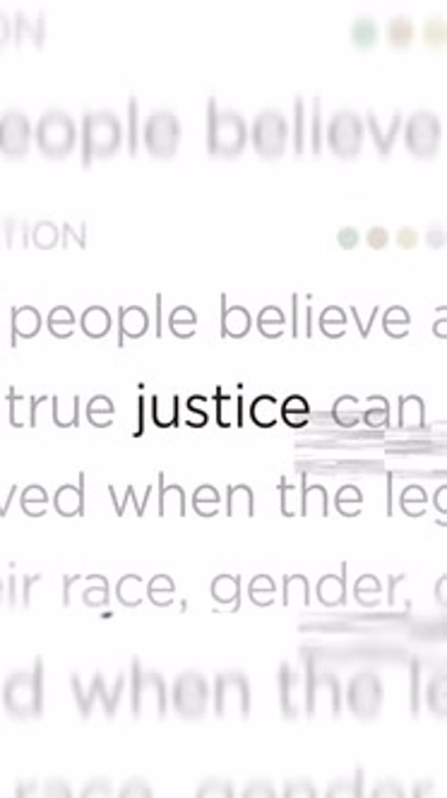 Justice headline titles media seamless loop vertical