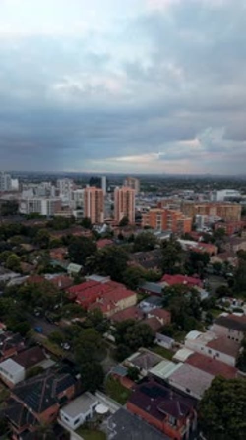 Aerial Footage Of Sydney At Dusk