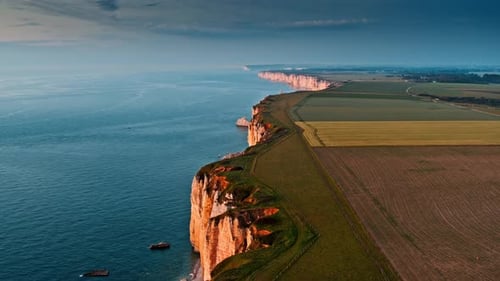 Elephant Cliff in Etretat Commune / Normandy