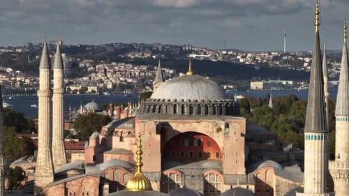 Istanbul Historical Peninsula Hagia Sophia Grand Mosque Aerial View 7