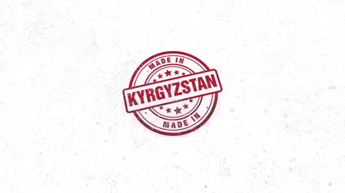 Made In Kyrgyzstan Rubber Stamp