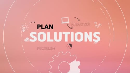 Infographic Multiple Titles With Icons Animation Information Solutions