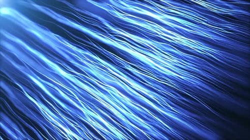 Light blue glowing lines gently moving on the screen. Abstract lines technology background.