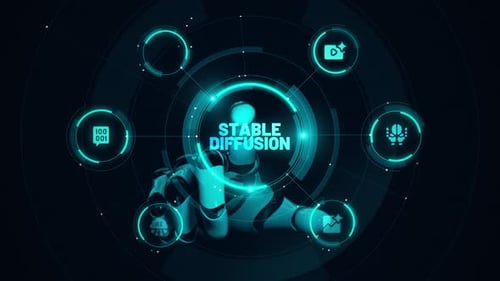 Stabiler Diffusionsroboter-Touchscreen