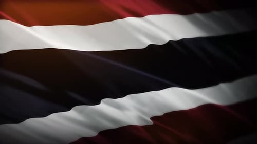 Waving Flag of Thailand Loop Background