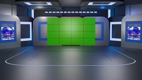 3D-Hintergrundschleife für virtuelle Nachrichtenstudios