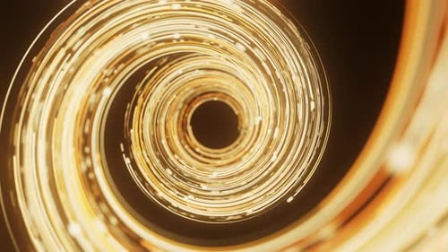 Golden Spiral Data Helix bildet einen zirkulären futuristischen Biotechnologie-Hintergrund