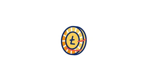 Animiertes Litecoin-Symbol