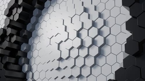 Dynamic Hexagon Grid Reveal Abstract Pattern Animation