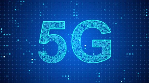 Futuristic 5G Circuit Board Network Reveal