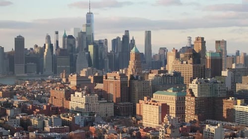 Aerial view of the New York City Financial District