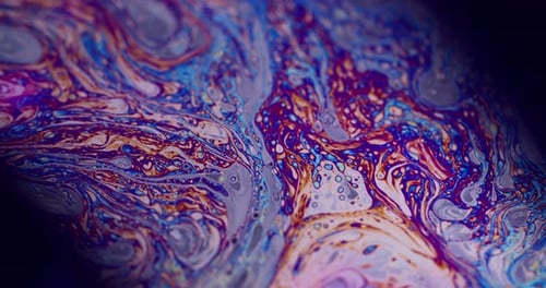 Peinture à l'huile liquide abstraite pour décoration de bulles liquides
