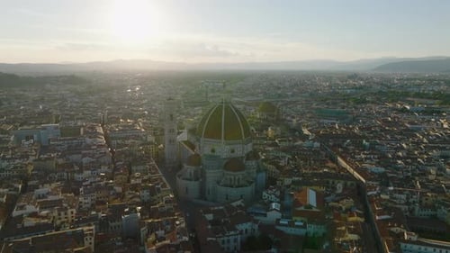 Fly Above Buildings in Old Town