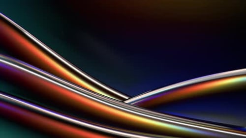 Colorful Iridescent Abstract Background With Metallic Waves and Subtle Shine