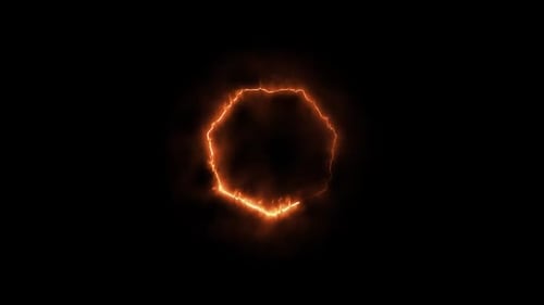 Electric Octagon Logo Reveal with Energy Glow Animation