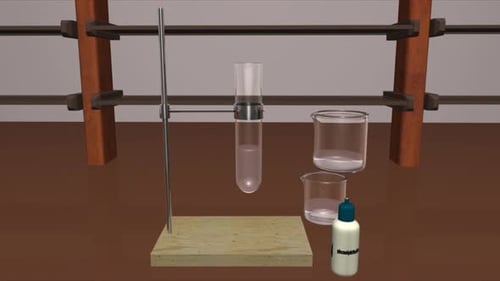 Expérience de chimie avec réaction en tube à essai
