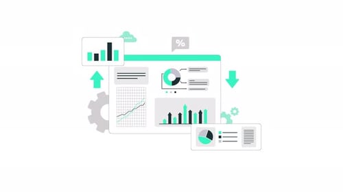 Animated Data Analytics Dashboard with Business Charts