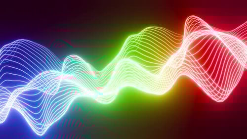 Music Equalizer Bright Neon Colored For Party Vj Loop Background