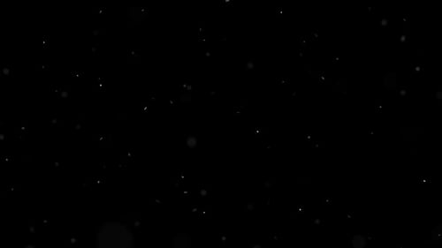 Floating White Particles. Abstract Background