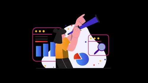 A person exploring data with a telescope, depicting diversity in technology.