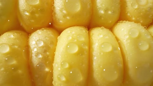 Macro video captures the enchanting beauty of sweetcorn