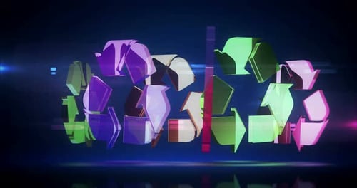 Recycling, Ökologie, Glassymbol, geschlungen