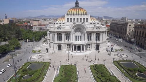 Palace of Fine Arts exterior building, Mexico CIty CDMX Palacio de Bellas Artes