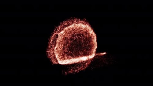 Abstract Fiery Particle Energy Reveal Animation