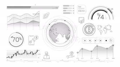 Animated Infographics on the Theme of Bitcoin Growth