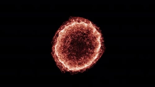 Abstract Fiery Particle Energy Burst Animation