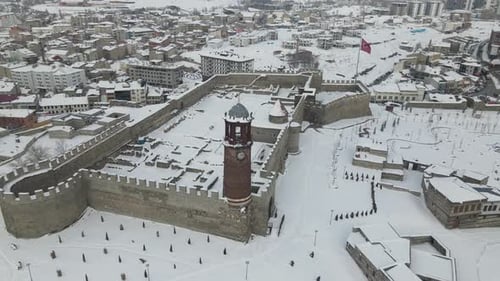 Aerial View Castle of Erzurum
