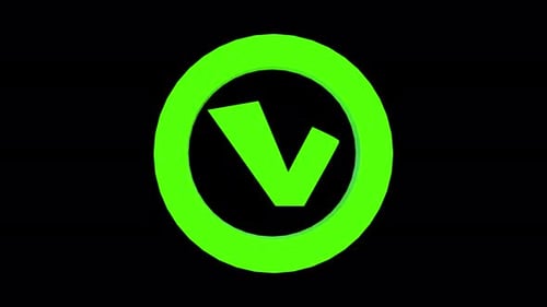 3D Green Check Verification Rotating Alpha Channel 4K