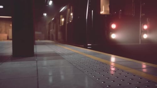 À l'intérieur d'un métro vide