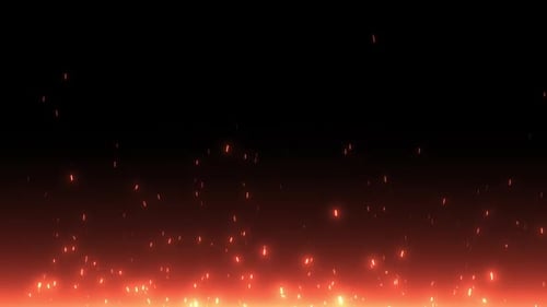 HD Fire Sparks Rising from Bottom | Cinematic Particle Loop with red Rising Sparks VFX