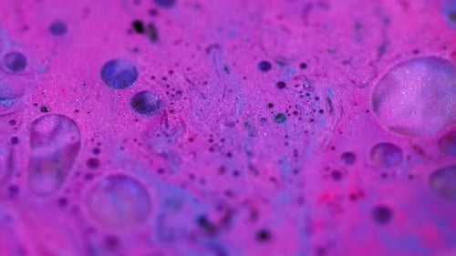 Abstract Liquid with Pink, Blue, and White Colors
