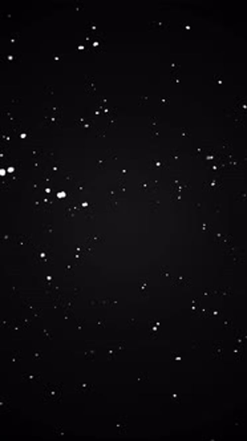Natural Falling snow Dust Particles On Black Background. Float Space. Shimmering Glittering Particle