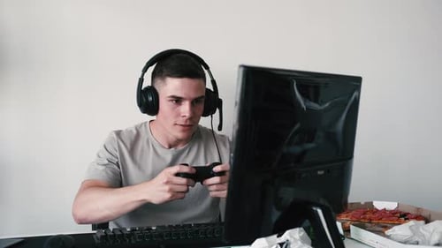 Video Game Male Entertainment Playing Console Loop