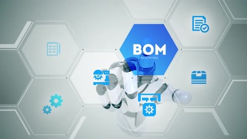 BOM Bill Of Materials touchscreen animation